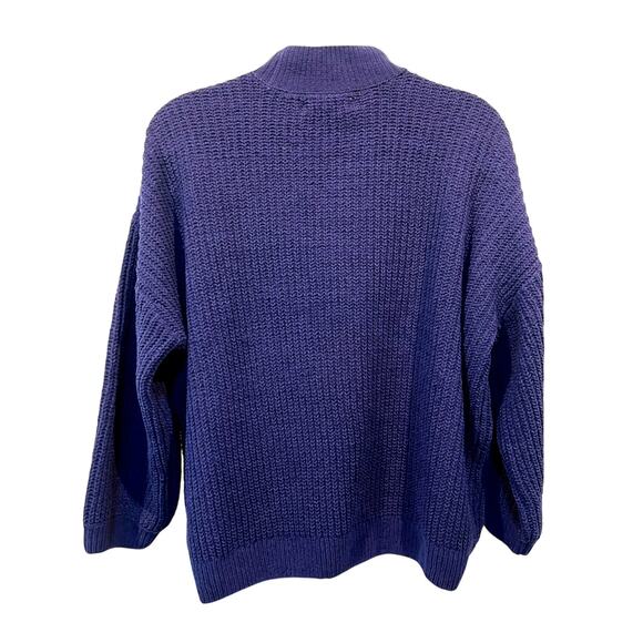 Vero Moda Mock Neck Pullover Casual Relaxed Sweater Blue Women's Size 3X NEW! - Picture 3 of 12